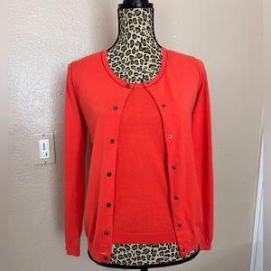 Gerard Darel Paris Classic Red Cardigan Set Size 1